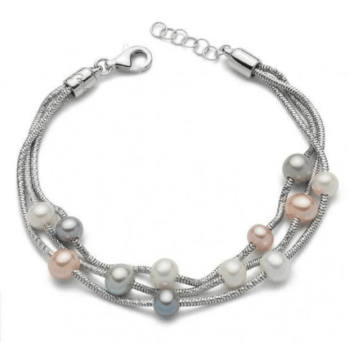 Miluna Bracciale con Perle Multicolore in argento PBR2834
