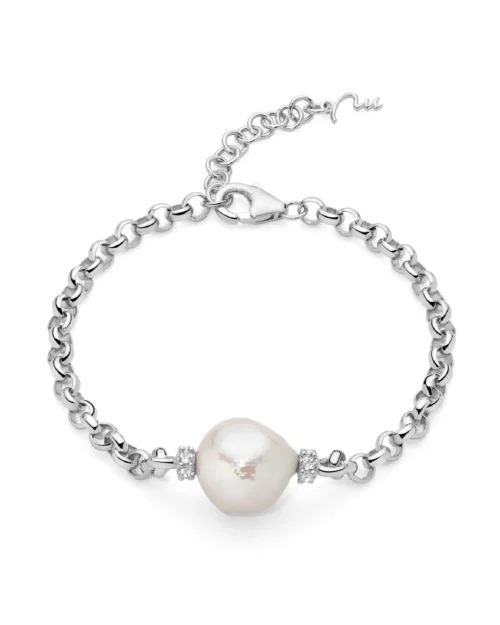 Miluna Bracciale in Argento con Perla e Topazi PBR3547B