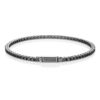 UNOAERRE Bracciale Tennis in argento brunito